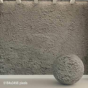 Vintage Concrete Wall Texture 3D model image 1 