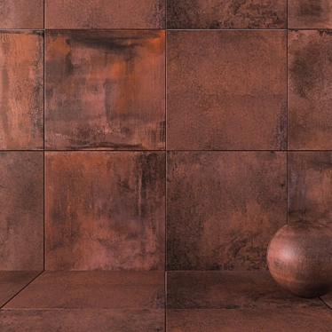 Blaze Corten Wall Tiles 3D model image 1 