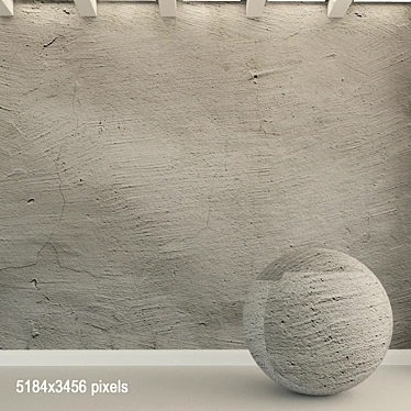 Vintage Concrete Wall Texture 3D model image 1 