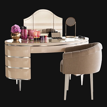 Glam Vanity Dressing Table 3D model image 1 