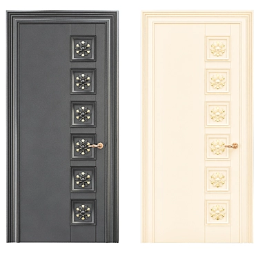 Modern Classic Interior Doors 3D model image 1 