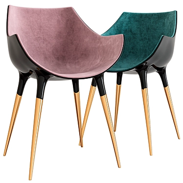 Sleek and Stylish Starck Chairs 3D model image 1 