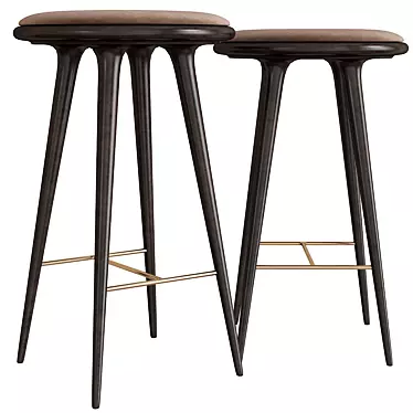 Title: Mater Design Stool & Bar Stool Combo 3D model image 1 