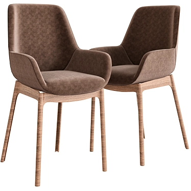Modern Clap Armchair: Bold Fabric Elegance! 3D model image 1 