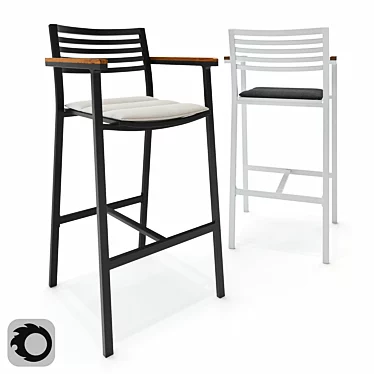 Elegant and Comfortable MINDO Klara Bar Stool 3D model image 1 