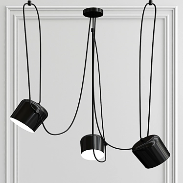 Sleek Aim 3 Pendant Light 3D model image 1 