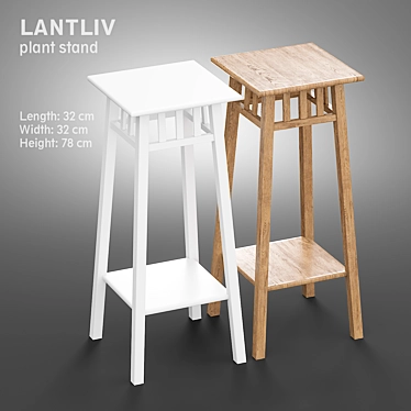 Stylish IKEA LANTLIV Plant Stand 3D model image 1 