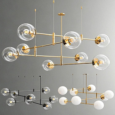 Glamour Gap Chandelier 3D model image 1 