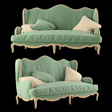 Elegant Classic Sofa: Timeless Design 3D model image 1 