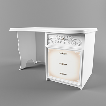 Elegant Rose Dressing Table 3D model image 1 