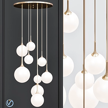 Elegant Whitney Chandelier: Timeless Restoration 3D model image 1 