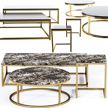 Elegant Marble Coffee Table: Smart Design 3D model image 1 