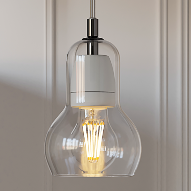 Contemporary Glass Pendant Lamp 3D model image 1 