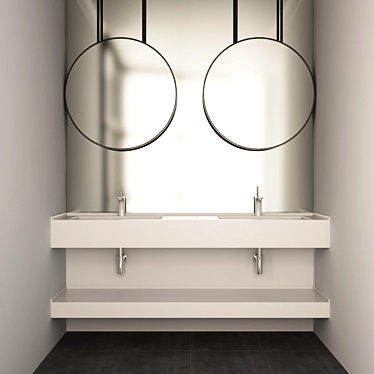 Modern Bathroom Vanity Set 3D model image 1 