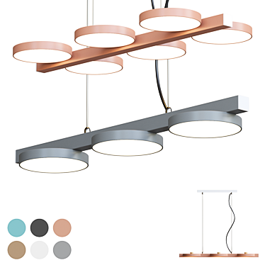 LuxeLine LED Pendant Light 3D model image 1 