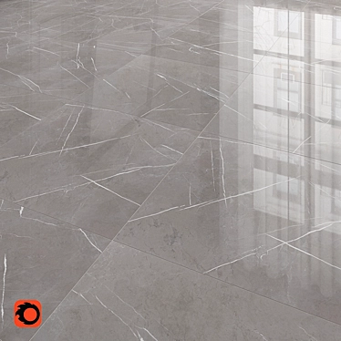 Royal Grey Marble Floor Tiles 3D model image 1 