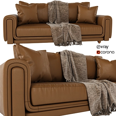 Rochebobois Underline Sofa 3D model image 1 