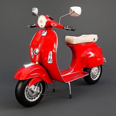 Vintage Vespa 3D Model: High-Quality & Corona Compatible 3D model image 1 