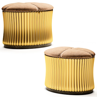 Elegant Pregno Veyron Pouf 3D model image 1 