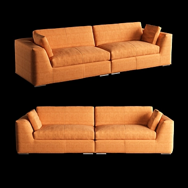 Cozy Bliss Sofa: Perfect for Relaxation 3D model image 1 