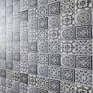 Stone Dark Decor Carpet Tile 3D model image 1 