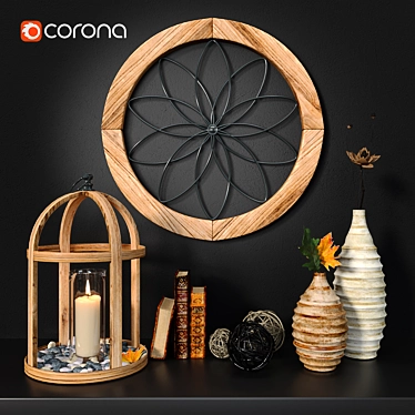 Wood decor set