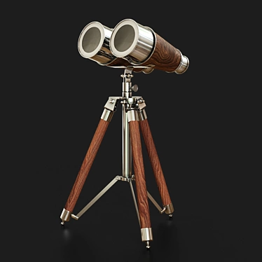 Victorian Era Decorative Binoculars 3D model image 1 