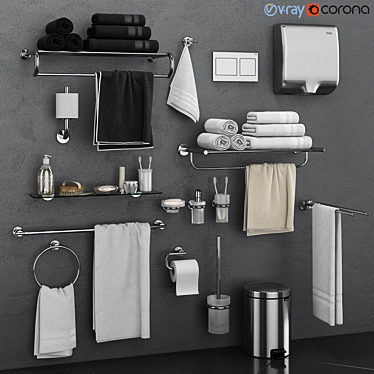 GROHE Atrio Set: Luxurious Bathroom Accessories 3D model image 1 