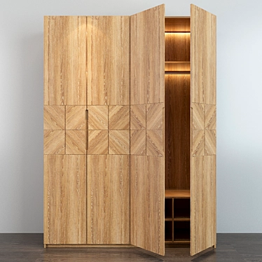 Modern Wardrobe: Stylish and Functional 3D model image 1 