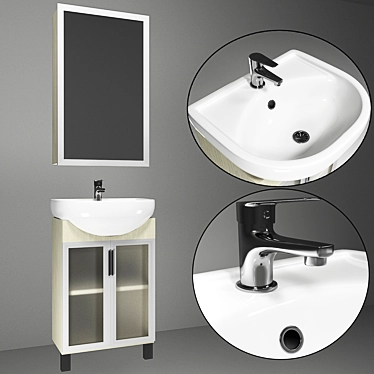 Aqualife Design New York Bathroom Set 3D model image 1 