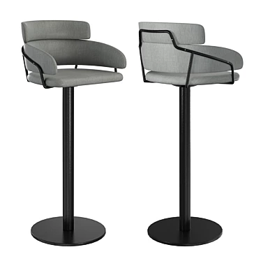 Sleek Custom Barstool - 2011 Design 3D model image 1 