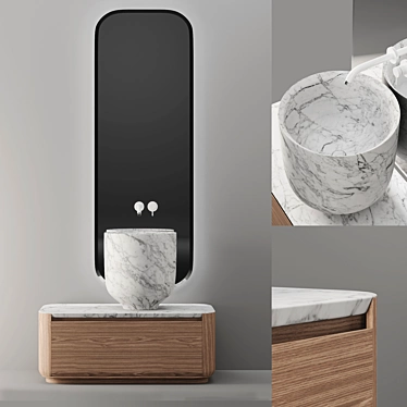 Inbani Origig Freestanding Bathroom Vanity Set 3D model image 1 
