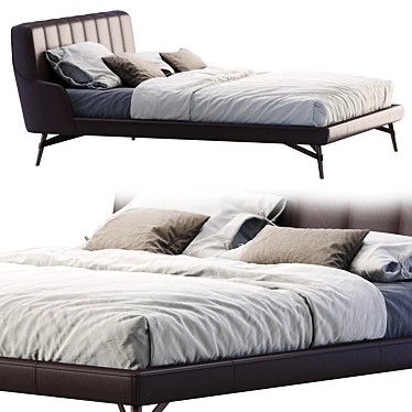 Natuzzi SVEVO Bed: Luxury Italian Design 3D model image 1 