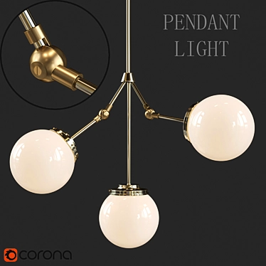 Stylish Constellation Pendant Light 3D model image 1 