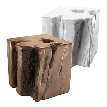 Natural Root Side Table - Unique Millimeter Design 3D model image 1 