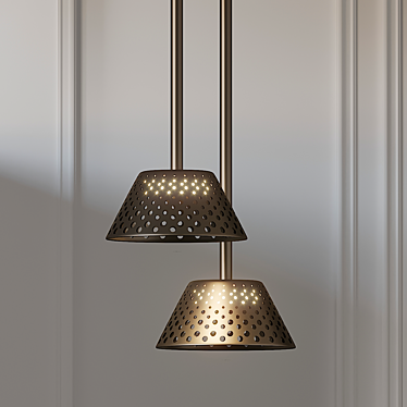 Sleek Mesh Ceiling Lamp 3D model image 1 