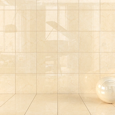 Chic Cream Wall and Floor Tiles 3D model image 1 