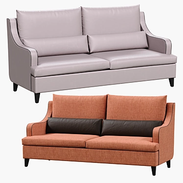 Domingo Contract Sofa - Stylish & Compact 3D model image 1 