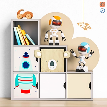 Robotic Furniture and Toy Set 3D model image 1 