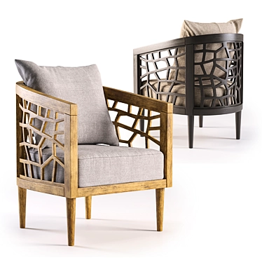 Dakota Barrel Chair: Sleek and Stylish Seating 3D model image 1 