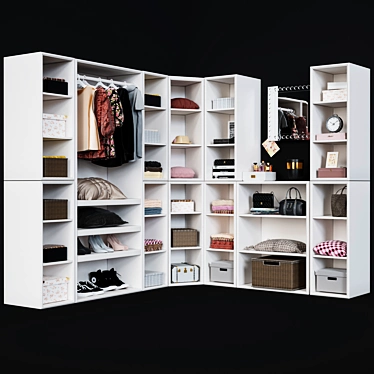 Modern Closet Tower Set: Sutton Storage Cabinet 3D model image 1 