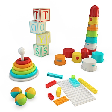 Educational Plastic Toys for Kids 3D model image 1 