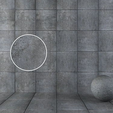 Graphite Multi-Texture Wall Tiles 3D model image 1 