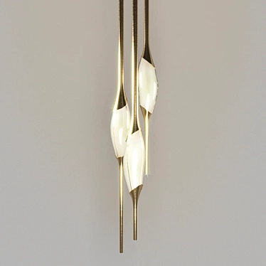 Pezzo 44.12021: Modern Gold Metal Pendant Light 3D model image 1 