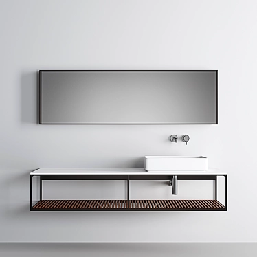 Contemporary FJORD Vanity Set 3D model image 1 