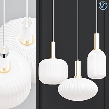 Elegant White Lantern: Ferm Living 3D model image 1 