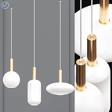 Opal Glow: Ferm Living Lamp 3D model image 1 