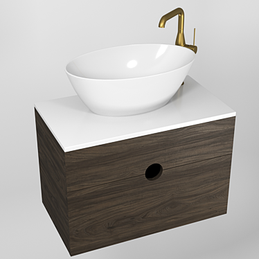 Orange Sole 75 Sink Cabinet: Elegant and Functional 3D model image 1 
