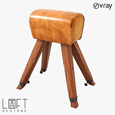 Goat Leather Loft Chair 3D model image 1 