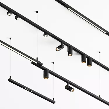 Modular Lighting Pista Surface: Customizable Track Lighting System 3D model image 1 